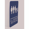 ADA Sign, All Gender Restroom, 6 x 9, Blue Face, White Graphics