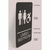 ADA Sign, Unisex Restroom, 6 x 9, Black Face, White Graphics