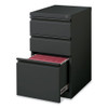 Full-Width Pull 20 Deep Mobile Pedestal File, 3-Drawer: Box/Box/File, Letter, Charcoal, 15 x 19.88 x 27.75