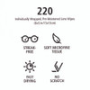 Lens Wipes, 6 x 5, 220/Carton