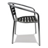 Pinzon Series Chairs, Support Up to 300 lb, 18" Seat Height, Black/Silver Seat, Black/Silver Back, Silver Base
