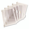 Pivoting Pockets, 1 Section, White, 10/Pack