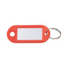 Key Tags Label Window, 0.88 x 0.19 x 2, Red, 6/Pack