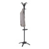 CLEO Coat Stand, Stand Alone Rack, Ten Knobs, Steel/Plastic, 19.75w x 19.75d x 68.9h, Black
