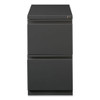 Full-Width Pull 20 Deep Mobile Pedestal File, 2-Drawer: File/File, Letter, Charcoal, 15 x 19.88 x 27.75