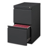 Full-Width Pull 20 Deep Mobile Pedestal File, 2-Drawer: File/File, Letter, Charcoal, 15 x 19.88 x 27.75