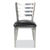 White Horse Series Side Chairs, Supports Up to 300 lb, 18" Seat Height, Black Seat, Industrial Clear-Coat Steel Back/Frame White Horse Series Side Chairs, Supports Up to 300 lb, 18" Seat Height, Black Seat, Industrial Clear-Coat Steel Back/Frame