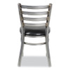 White Horse Series Side Chairs, Supports Up to 300 lb, 18" Seat Height, Black Seat, Industrial Clear-Coat Steel Back/Frame White Horse Series Side Chairs, Supports Up to 300 lb, 18" Seat Height, Black Seat, Industrial Clear-Coat Steel Back/Frame