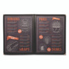 Menu Holder For 8.5 x 11 Menus, Portrait Orientation, 4-View, 9.6 x 12 Holder, Clear/Black/Silver, 10/Pack