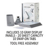SHERPA Motion Desk Reference System, 10 Panels, Gray Borders