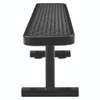 Expanded Steel Flat Bench, 72" x 14.5" x 18", Black Seat, Black Base