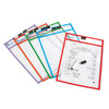 Write & Wipe Pockets with Markers, 5 Per Pack, 2 Packs