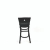 Liberty Series Barstool, Supports Up to 300 lb, 28.5" Seat Height, Black Seat, Dark Mahogany Back, Black Base