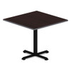 Reversible Laminate Table Top, Square, 35.38w x 35.38d, Medium Cherry/Mahogany