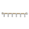 Resi Coat Wall Rack, 6 Hook, 36.25w x 4.25d x 6h, White