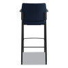 Accommodate Series Cafe Stool with Fixed Arms, Supports Up to 300 lb, 30" Seat Height, Navy Seat, Navy Back, Black Base Accommodate Series Cafe Stool with Fixed Arms, Supports Up to 300 lb, 30" Seat Height, Navy Seat, Navy Back, Black Base