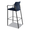 Accommodate Series Cafe Stool with Fixed Arms, Supports Up to 300 lb, 30" Seat Height, Navy Seat, Navy Back, Black Base Accommodate Series Cafe Stool with Fixed Arms, Supports Up to 300 lb, 30" Seat Height, Navy Seat, Navy Back, Black Base