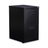 File Pedestal, Left or Right, 2 Legal/Letter-Size File Drawers, Black, 14.96" x 19.29" x 27.75" File Pedestal, Left or Right, 2 Legal/Letter-Size File Drawers, Black, 14.96" x 19.29" x 27.75"