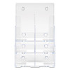 6-Compartment DocuHolder, Leaflet Size, 9.63w x 6.25d x 12.63h, Clear