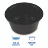 Souffle/Portion Cups, 3.25 oz, Plastic, Black, 2,500/Carton