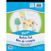 Sketch Pad, White, 9" x 12", 50 Sheets, Pack of 12 Sketch Pad, White, 9" x 12", 50 Sheets, Pack of 12