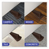 Giant Foot Doorstop, No-Slip Rubber Wedge, 3.5w x 6.75d x 2h, Brown