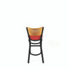 Jones River Series Barstool, Supports Up to 300 lb, 28.5" Seat Height, Red Seat, Natural Back, Black Base