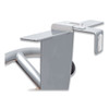 Hanger Shaped Partition Coat Hook, Metal/Foam/ABS, Silver/Black