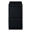 Full-Width Pull 20 Deep Mobile Pedestal File, 2-Drawer: File/File, Letter, Black, 15 x 19.88 x 27.75