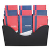 3-Tier Document Organizer w/6 Removable Dividers, 13.38w x 3.5d x 11.5h, Black