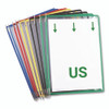 Antimicrobial Desktop Reference and Display System, 10 Panels with Assorted Borders, White Base