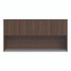 Alera Seville Hutch with Doors, 4 Compartments, 72w x 16d x 36h, Mahogany