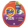 PODS Laundry Detergent, HE Compatible, Spring Meadow, 66 oz Tub, 76 Pacs/Tub, 4 Tubs/Carton