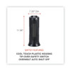 Mini Tower Ceramic Heater, 1,500 W, 7.37 x 7.37 x 17.37, Black