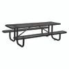Expanded Steel Picnic Table, Rectangular, 96 x 62 x 29.5, Black Top, Black Base/Legs Expanded Steel Picnic Table, Rectangular, 96 x 62 x 29.5, Black Top, Black Base/Legs