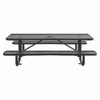 Expanded Steel Picnic Table, Rectangular, 96 x 62 x 29.5, Black Top, Black Base/Legs Expanded Steel Picnic Table, Rectangular, 96 x 62 x 29.5, Black Top, Black Base/Legs