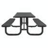 Expanded Steel Picnic Table, Rectangular, 96 x 62 x 29.5, Black Top, Black Base/Legs Expanded Steel Picnic Table, Rectangular, 96 x 62 x 29.5, Black Top, Black Base/Legs
