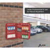Steel Heavy-Duty Key Cabinet with Combination Lock, 30-Key, 6.4 x 3 x 8, Stainless Steel 304, Red Steel Heavy-Duty Key Cabinet with Combination Lock, 30-Key, 6.4 x 3 x 8, Stainless Steel 304, Red