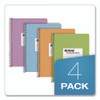 Spiralbound Composition Books, Wide/Legal Rule, Assorted Cover Colors, (80) 9.75 x 7.5 Sheets, 4/Pack