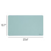 Vegan Leather Desk Pads, 23.6" x 13.7", Light Blue