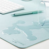 Vegan Leather Desk Pads, 23.6" x 13.7", Light Blue