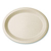 Nourish Molded Fiber Tableware, Compostable, Platter, Sugarcane, 8 x 10, White, 500/Carton