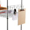 Hook Bars For Wire Shelving, Five Hooks, 24" Deep, Silver, 2 Bars/Pack