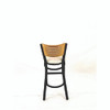 Jones River Series Barstool, Supports Up to 300 lb, 28.5" Seat Height, Cream Seat, Natural Back, Black Base