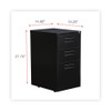 File Pedestal, Left or Right, 3-Drawers: Box/Box/File, Legal/Letter, Black, 14.96" x 19.29" x 27.75" File Pedestal, Left or Right, 3-Drawers: Box/Box/File, Legal/Letter, Black, 14.96" x 19.29" x 27.75"