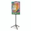 Blank Floor Sign Stand, Holds Posters Up to 77", 26" to 86" Tall, Black Stand, White Face