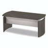 Medina Series Laminate Curved Desk Top, 72" x 36", Gray Steel
