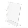 Classic Image Slanted Sign Holder, Portrait, 8.5 x 11 Insert, Clear