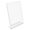 Classic Image Slanted Sign Holder, Portrait, 8.5 x 11 Insert, Clear