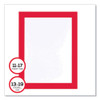 Self Adhesive Sign Holders, 11 x 17 Insert, Clear with Red Border, 2/Pack